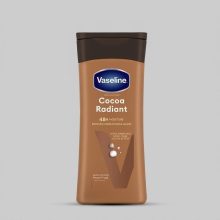 لوسیون بدن وازلین مدل Cocoa Radiant حجم 200 میلی‌لیتر با رایحه شکلات، مرطوب‌کننده قوی، ضد خشکی و ضد حساسیت مناسب پوست خشک