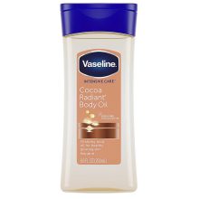 لوسیون بدن وازلین مدل Cocoa Body Oil حجم 200 میلی‌لیتر، حاوی ویتامین E و عصاره کره کاکائو، مناسب پوست خشک و حساس