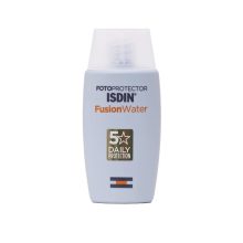 کرم ضد آفتاب بدون رنگ ایزدین SPF 50 مدل فیوژن واتر مناسب انواع پوست حجم 50 میلی‌لیتر