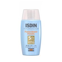 کرم ضد آفتاب بدون رنگ ایزدین SPF 50 مدل water_magic مناسب برای انواع پوست حجم 50 میلی‌لیتر